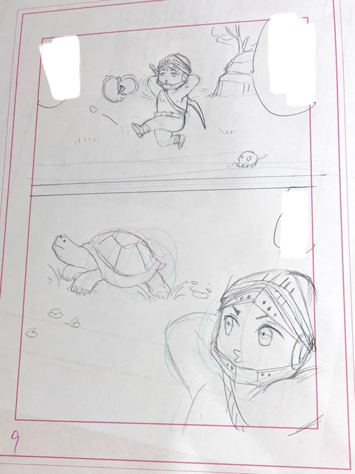 エデデ本原稿、A5メモリコピーして下書き描いて、その紙をA4原稿に2枚はっつけてトレース清書する戦法で進めてる
製本A5で600dpi以上のサイズでスキャンするからサイズ問題は大丈夫だし、実際の本になった時の見開き配置だからバランス見つつ描きこめるし時短になっていい感じ 