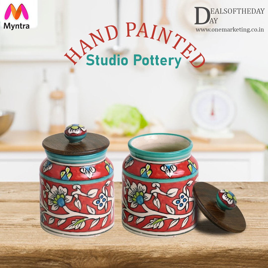 ONE_MARKETING22's tweet photo. Make your kitchen beautiful with hand painted multi utility storage jar

https://t.co/k4SYICwypS

Follow @ONE_MARKETING22 &amp; buy now

#onemarketingmme #myntra #myntradeal #kitchen #kitchenset #pottery #storagejar #deal #deals #dealsoftheday #multiutility #ceramicjar #marketing https://t.co/zaPooME4nt