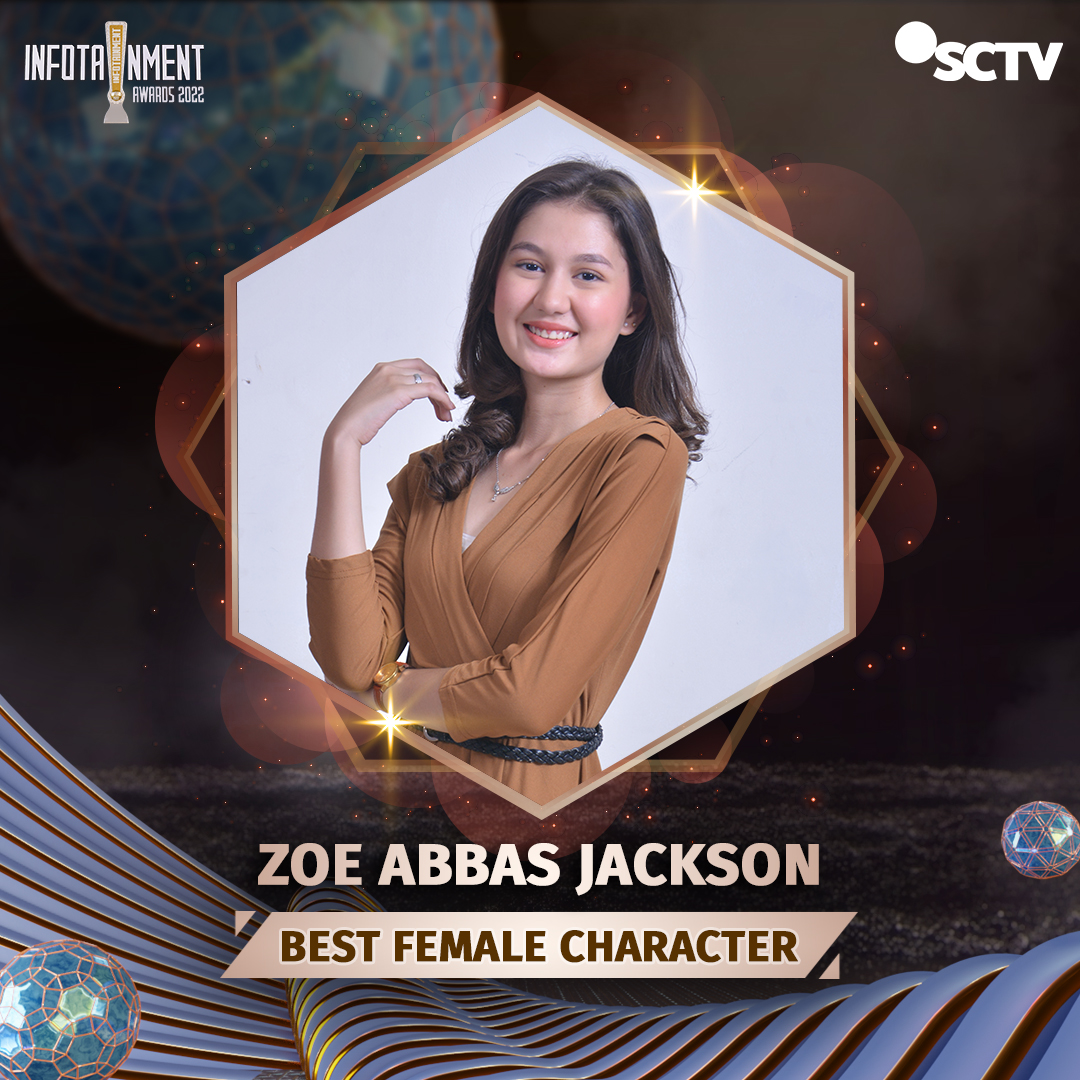 Dukung Zoe Abbas Jackson untuk memenangkan Kategori BEST FEMALE CHARACTER di Twitter dengan cara like foto berikut! Cek syarat &amp; ketentuan di slide berikutnya, ya! 

#IAC #InfotainmentAwards2022 #SCTVSpesial #IA2022Zoe
