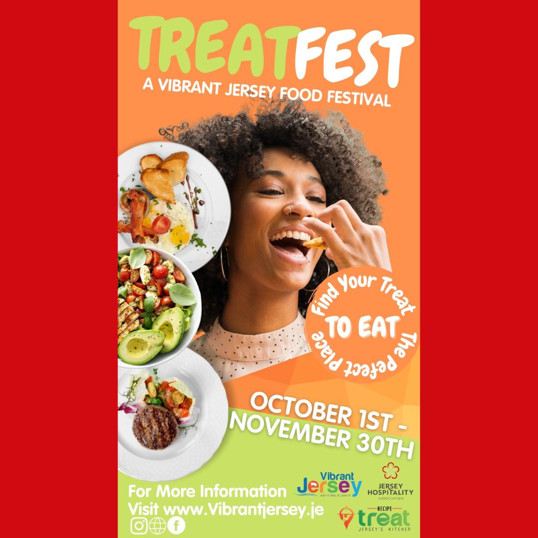 COMING THIS OCTOBER Our Business Partner @VibrantJersey will be introducing a Food Festival (TreatFest), which will run throughout October & November 'Find Your Treat, The Perfect Place To Eat' More: forms.gle/mhBjLCbR6KpMy7… #jerseyhospitality #jhapartner #jerseyci #treatfest