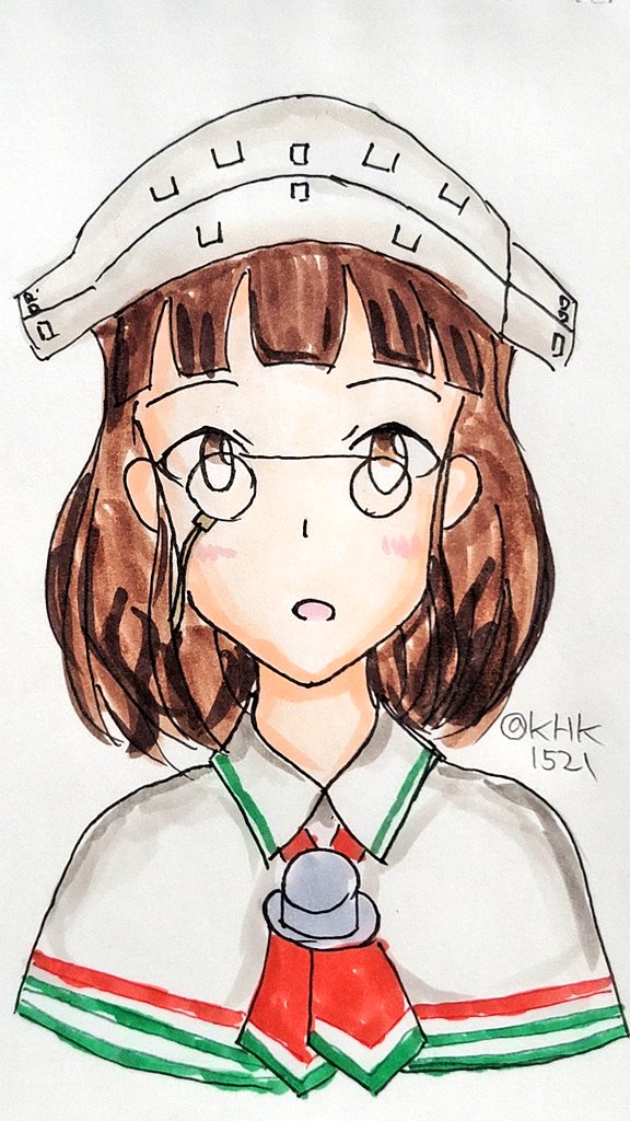 艦これ「ローマさん#艦これ版深夜の真剣お絵描き60分一本勝負#艦これ版真剣お絵描き60分」|KHK1521のイラスト