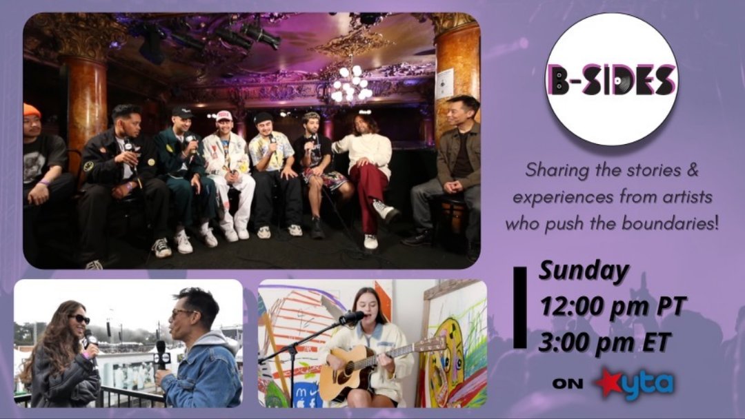 Calling all music fans! Don’t miss B-Sides, featuring new artists in relatable interviews, within unique environments, and during special performances. Push the boundaries every Sunday, 3pm ET / 12pm PT on YTA. @BSidesTV #NewMusic #NewArtists #singer #hosts #songs #interview