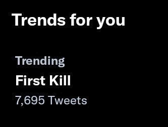 calliettefburns's tweet image. #FirstKill with 7k tweets 🥳🥳🥳