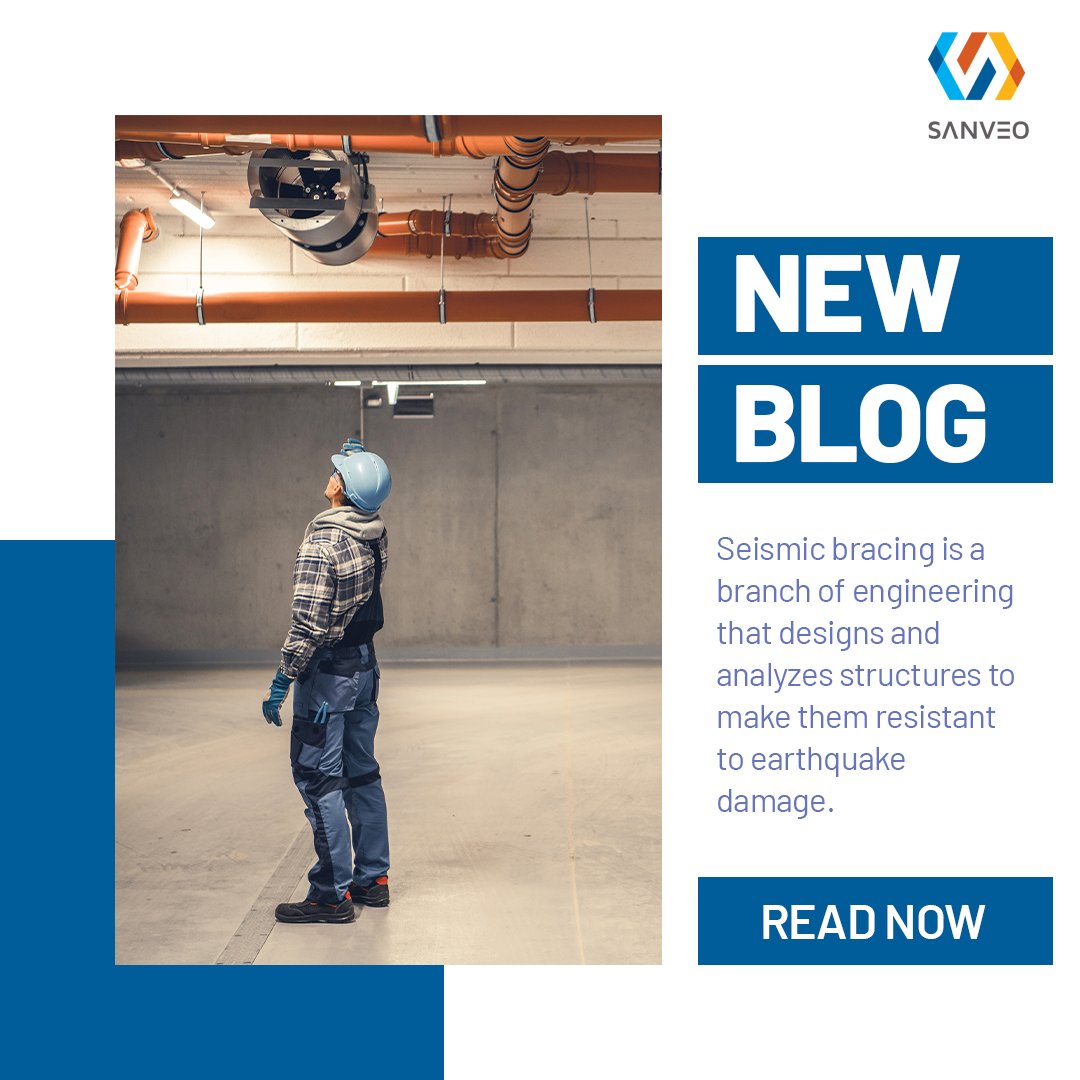 Sanveo's tweet photo. Are you curious about how Seismic Engineering works?
Check out our recent blog, "Seismic Bracing is a Vital Part of Seismic Engineering" for information on techniques used in Seismic Engineering. 
➡️ https://t.co/uT5F4GM3oU https://t.co/lHEMWptOZz