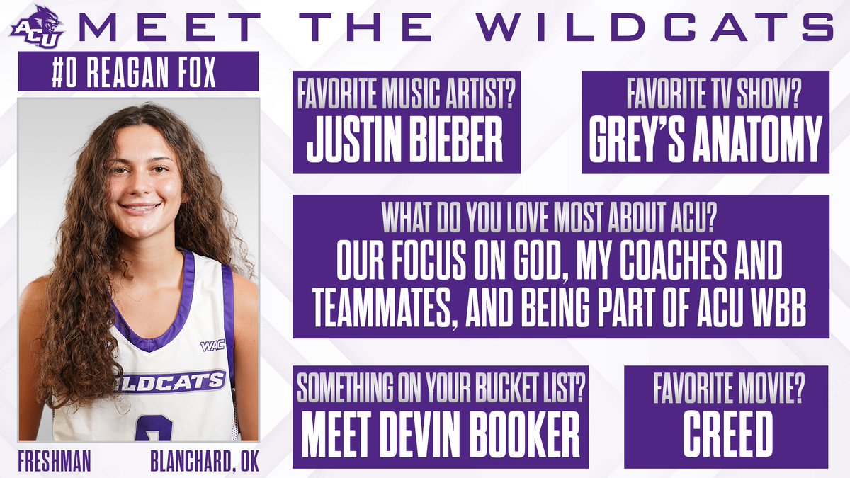 Learn a little more about one of our freshman, Reagan Fox!

#GoWildcats