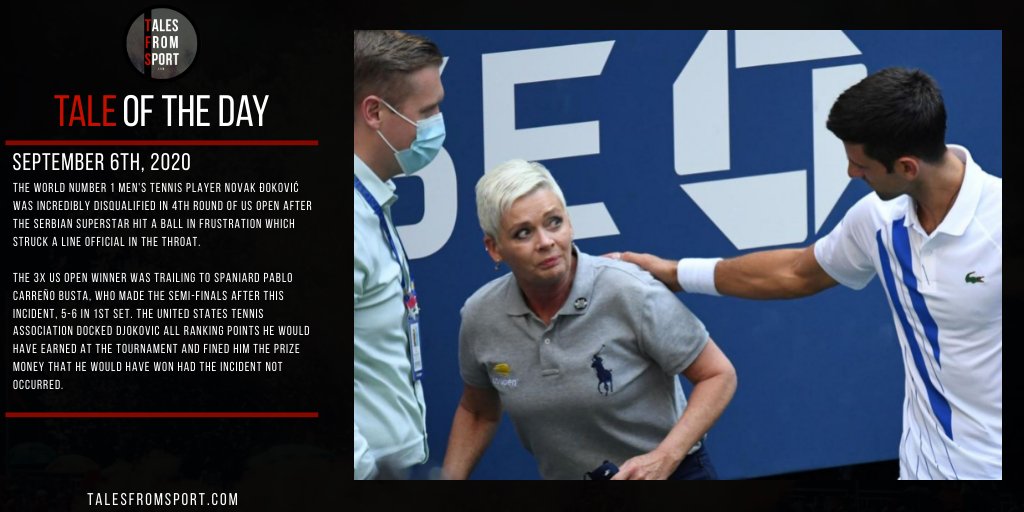 TalesFromSport's tweet photo. #TaleOfTheDay
Ft. Novak Djokovic & US Open
#OnThisDay https://t.co/SznFV1qWqX