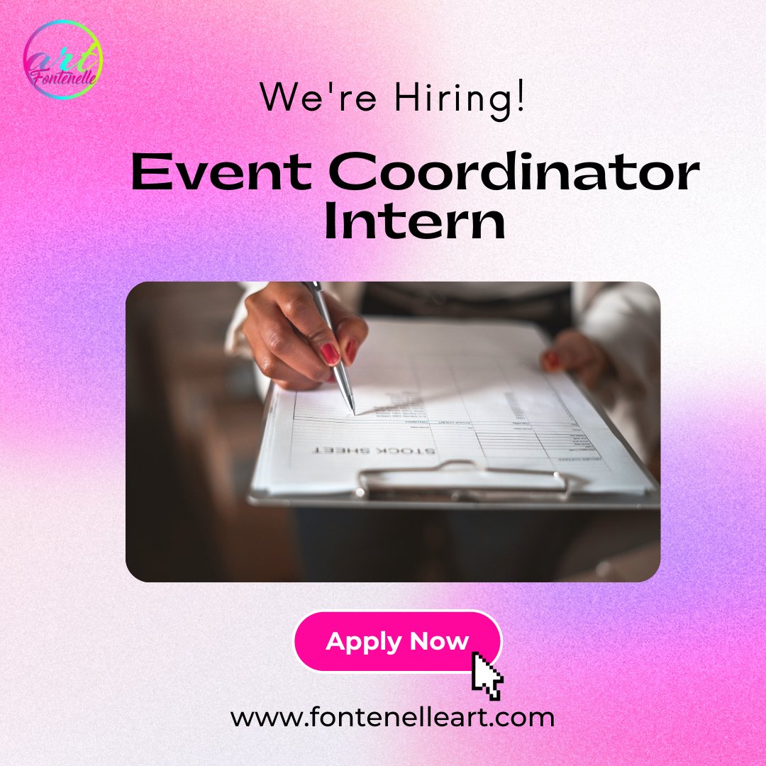 FontenelleArt's tweet photo. We are seeking a talented and motivated event coordinator intern to coordinate our virtual/ in-person service offerings like mental health workshops, professional development workshops and therapy sessions.

20 hours a week (flexible) |100% Remote⁠ |Start: ASAP

#hiring #intern https://t.co/ArIBGOMyr0