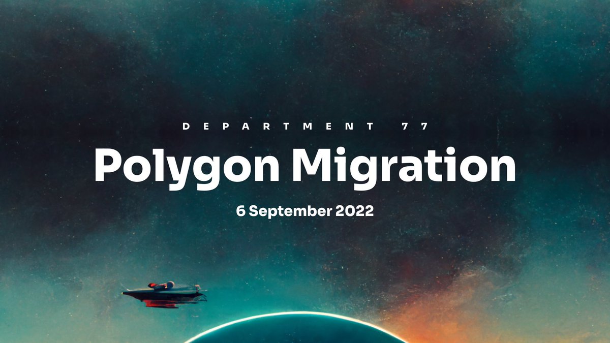 Department_77's tweet photo. Today we're travelling through the portal with @OnePlanet_NFT, leaving Terra Classic behind and arriving on Polygon for a fresh start. Join us later today on the new adventure! https://t.co/kdZBFk0apd