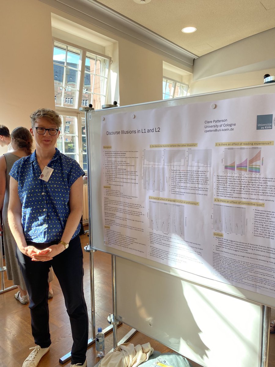 Yesterday’s poster session at KogWis 2022 in Freiburg, with my poster on discourse illusions. Also representing <a href="/SFB1252/">Prominence in Language</a> Alicia Janz with a poster from Malin Spaniol et al on gaze behaviour during turn-taking 👀
