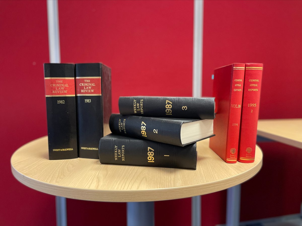 Teeslawclinic's tweet photo. **GIVEAWAY** 
We currently have the following academic resources available which could be useful for those aspiring solicitors or those currently working in practice:
Criminal Appeals Reports - 1985 vol 80 - 2010
Weekly Law Report 1979 - 2005
Criminal Law Report 1976 - 2004 https://t.co/z1G97063Ts