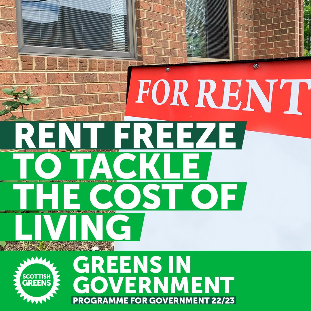 scottishgreens's tweet photo. Greens in Government are delivering a rent freeze across Scotland.

Find out what else we’re delivering in today’s Programme for Government 🧵(1/20)👇 https://t.co/xOsMca2E7s
