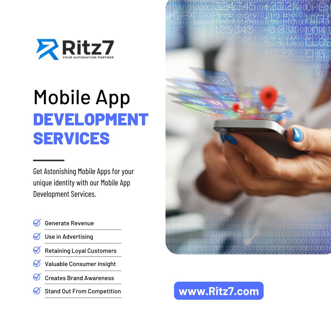 ritz7hq's tweet photo. Build the right product with Ritz7 Automations which delivers high value to users.
#mobileapp #product #development #mobiledevelopment #companydevelopment #mobileappdevelopmentagency #developmentagency #appdevelopment #webdevelopmentservices #customwebdevelopment #customwebapps https://t.co/WWUprOthsj