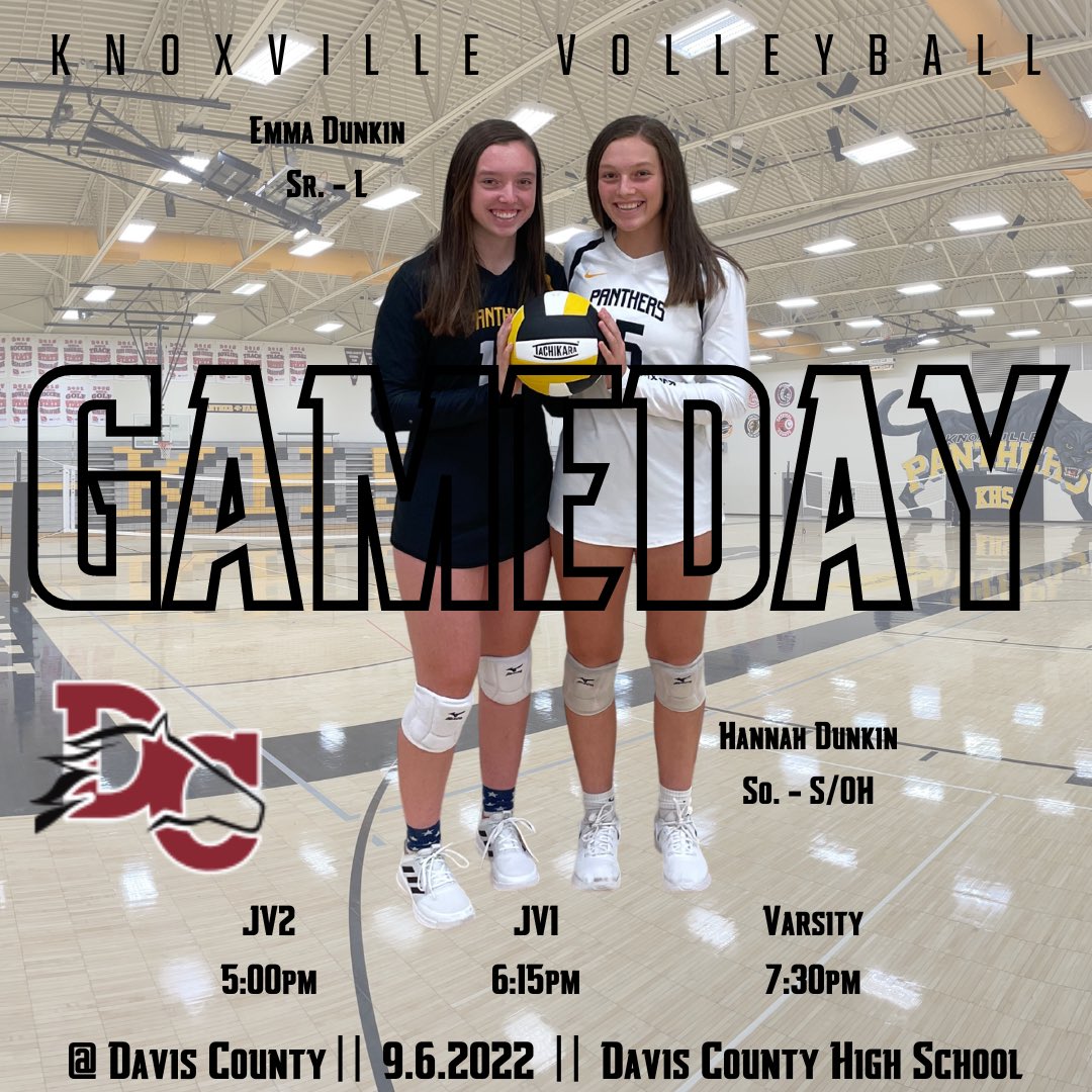 It’s GAME DAY!!!! 🙌🏼🙌🏼🙌🏼 back to SCC action as we head to Davis County tonight. 

🖤JV2 starts at 5:00
🏐JV1 at approximately 6:15 
💛Varsity at approximately 7:30 

Let’s gooooo!!!

If you can’t make it to Bloomfield the Varsity game will be broadcast on GoSCCTV on Facebook 📺👊🏼