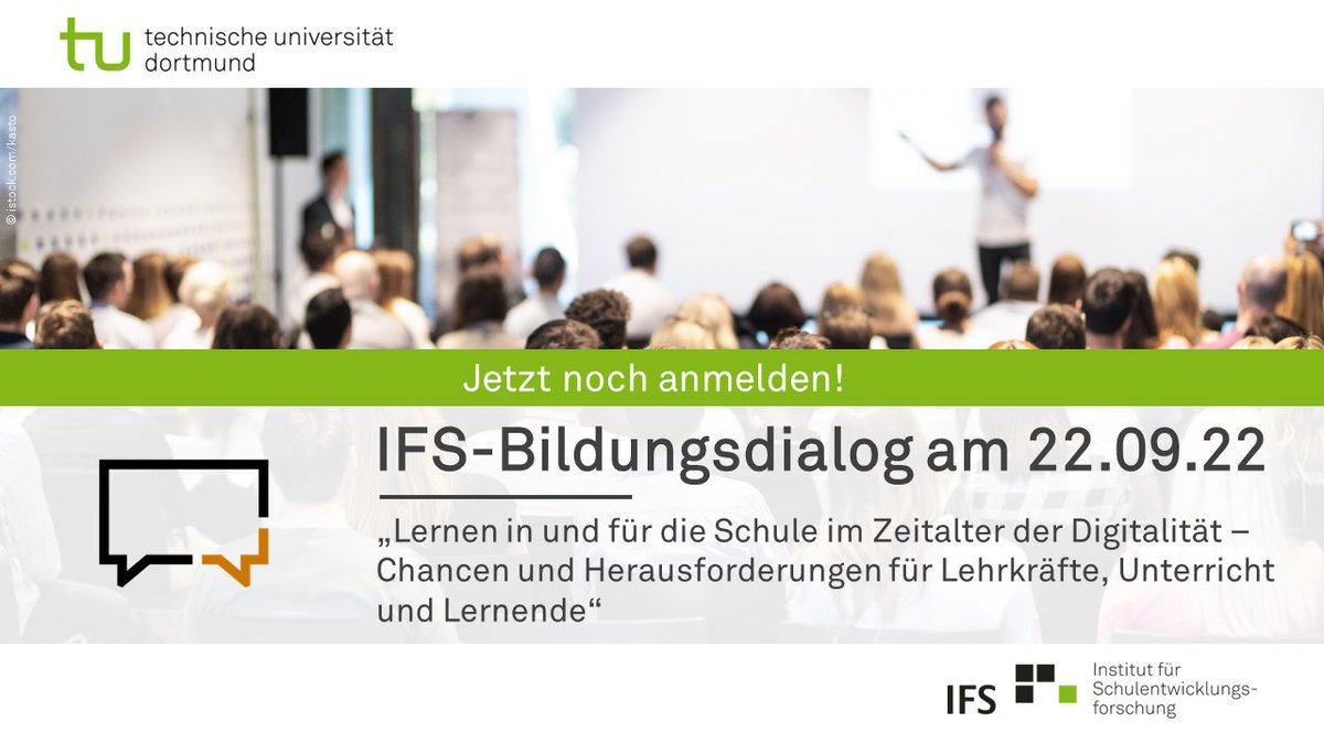 📅Jetzt noch anmelden zum 6. IFS-Bildungsdialog am 22.September! Thema der Online-Konferenz: #Schule im Zeitalter der #Digitalität, u.a. mit einem Überblicksvortrag von <a href="/mkerres/">Michael Kerres</a> sowie Beiträgen von @KScheiter, <a href="/ChammonJacob/">Jacob Chammon</a> <a href="/TUBruggemann/">Thomas Brüggemann</a> u.v.m.!👉ifs.ep.tu-dortmund.de/ifs-bildungsdi… #twlz
