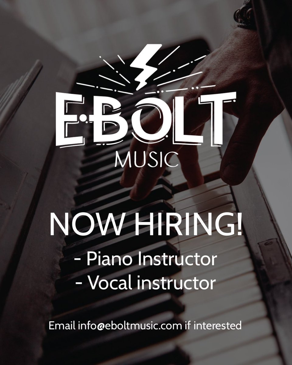 E-Bolt Music (@eboltmusic) on Twitter photo Get at us if this might be the right fit for you! Email info@eboltmusic.com with availability. Thanks yāall, happy Tuesday! Get at us if this might be the right fit for you! Email info@eboltmusic.com with availability. Thanks yāall, happy Tuesday!