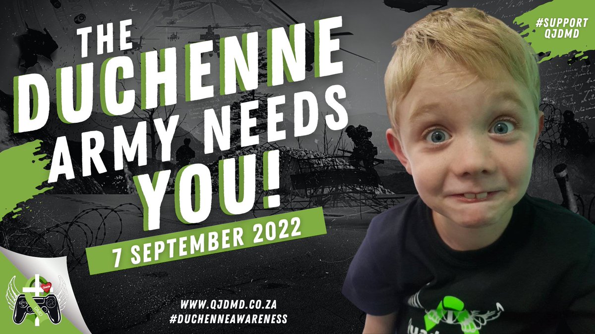 Join us and many others in the fight for Hope of another Tomorrow by strutting your stuff in GREEN on 7 September 2022 💚 to raise awareness of Duchenne MuscularDystrophy.
#supportQJDMD #DuchenneAwareness #DuchenneWarriorsUnited
P.S: we'd love to see your green pics 📸