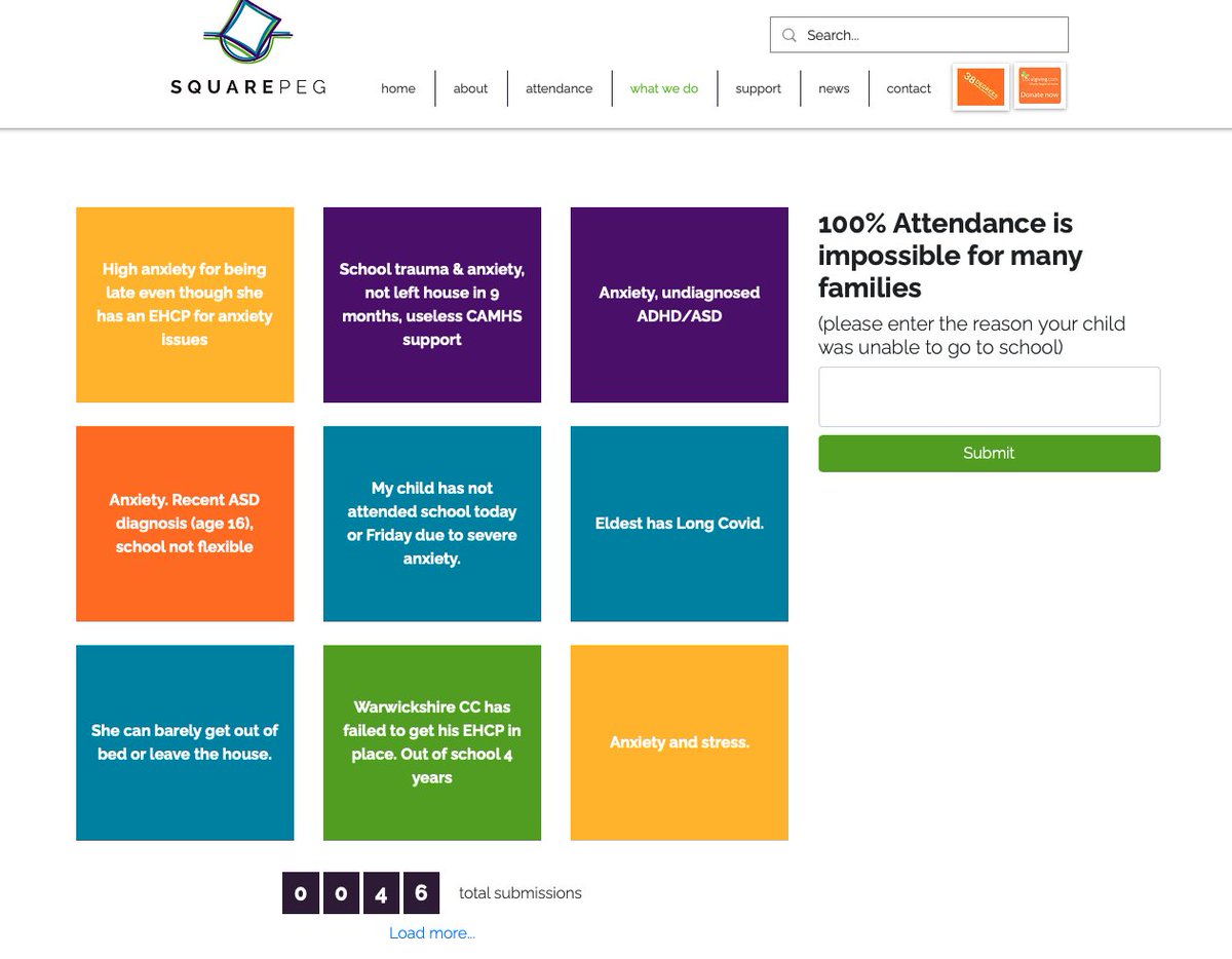 We wondered how realistic an aim of 100% school attendance is, considering all the systemic failings &amp; barriers that exist. If your child is absent this term, please visit <a href="/teamsquarepeg/">Square Peg</a> &amp; add your reason for absence to the grid to help evidence the issues
teamsquarepeg.org/100-percent-at…