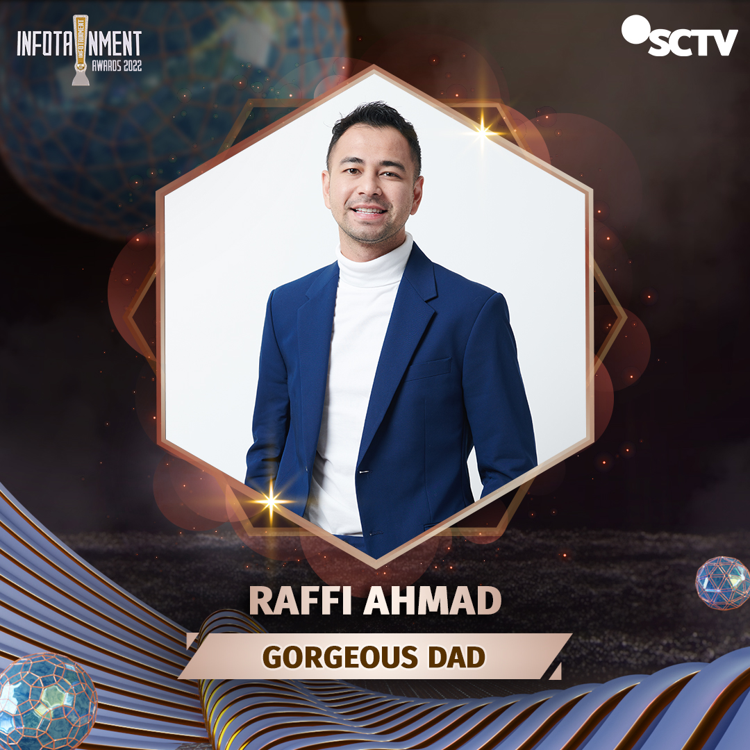 Dukung Raffi Ahmad untuk memenangkan Kategori GORGEOUS DAD di Twitter dengan cara like foto berikut! Cek syarat &amp; ketentuan di slide berikutnya, ya! 

#IAE #InfotainmentAwards2022 #SCTVSpesial #IA2022Raffi