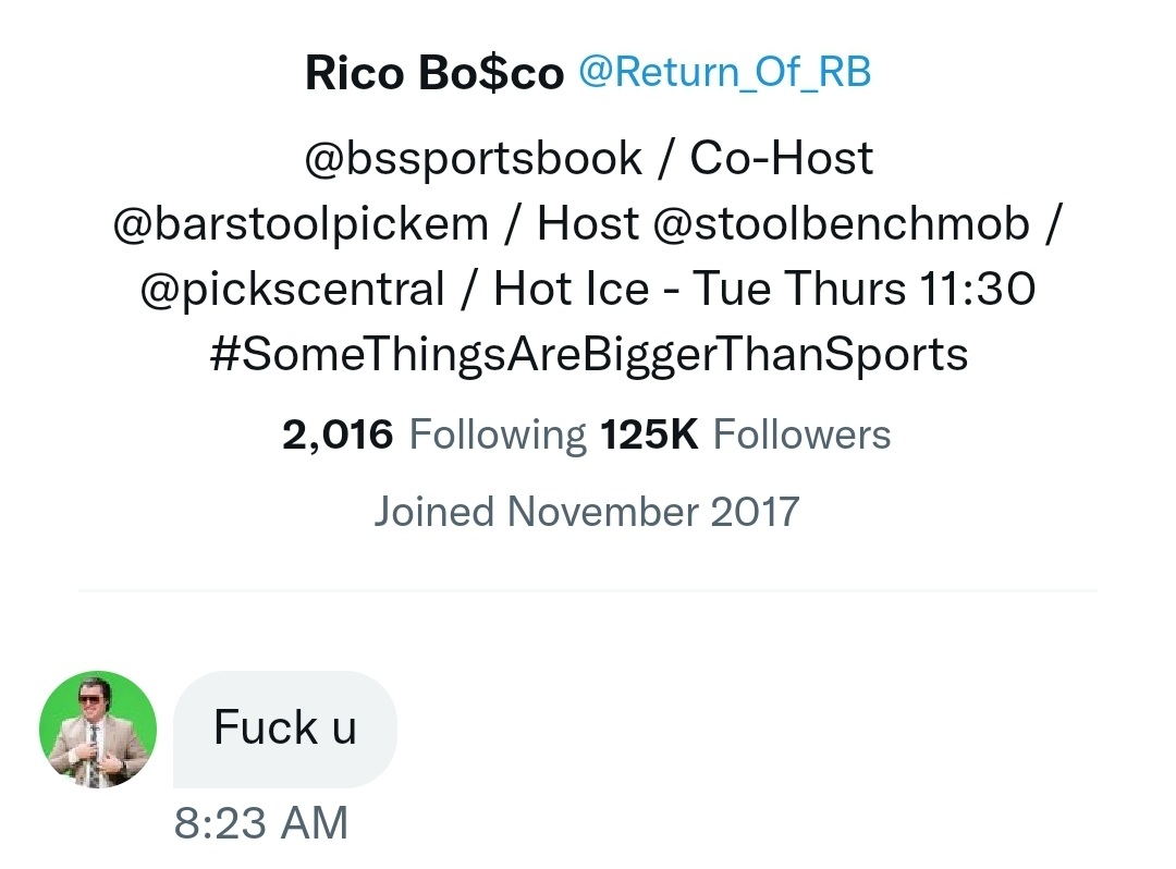 NateHayes04's tweet photo. What a Grumpy Monkey he is @BarstoolBigCat @stoolpresidente.
All I said was #relegaterico 🤷♂️
No accountability https://t.co/fjCoGBWUMa