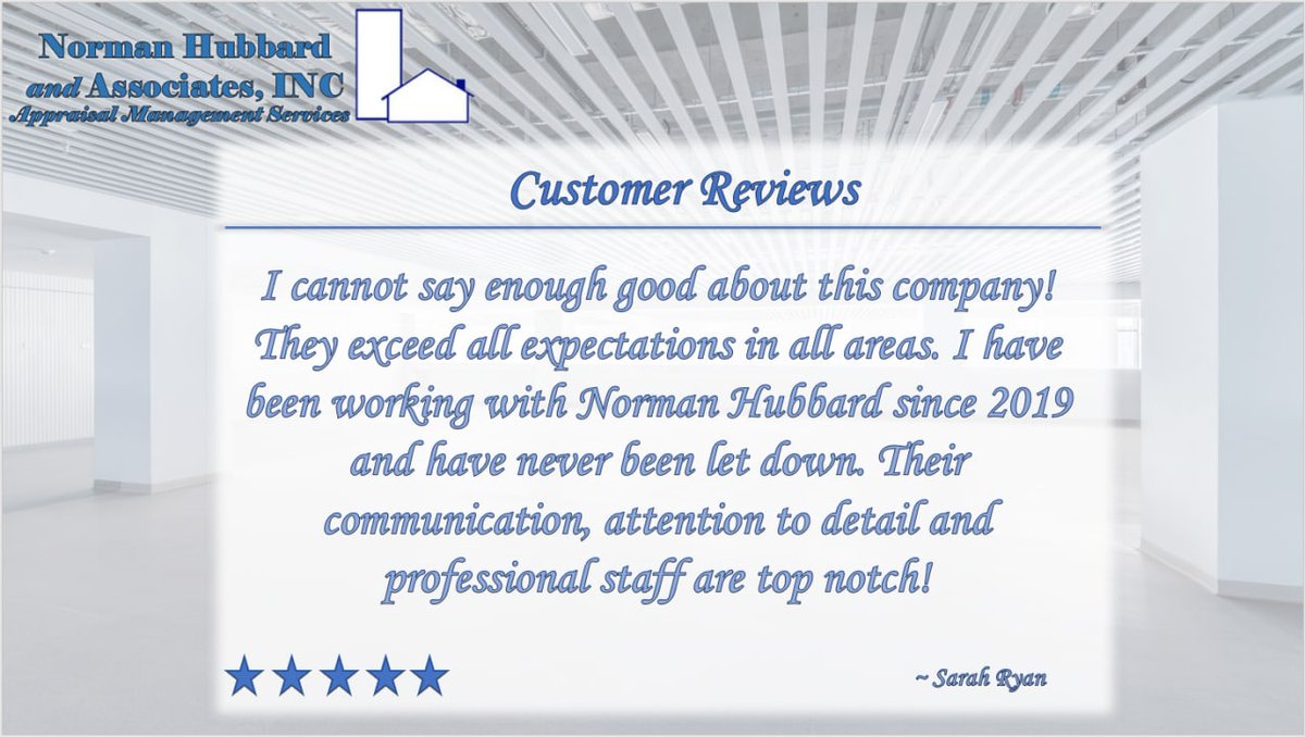 Good Morning!😁

#TestimonialTuesday #appraisal #Management #CEO #socialmediamarketing #mortgage