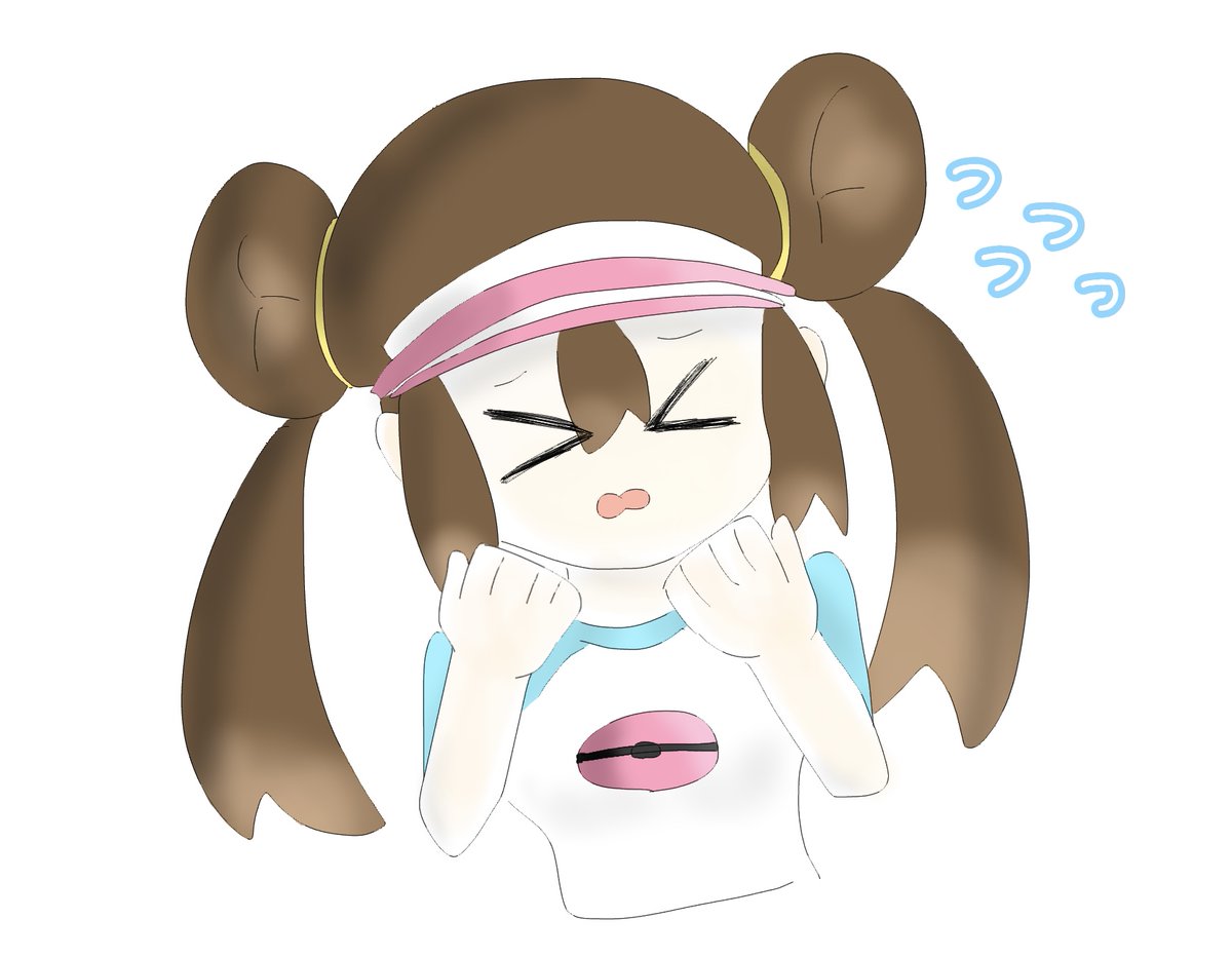 rosa (pokemon) 1girl solo brown hair double bun > < twintails hair bun  illustration images