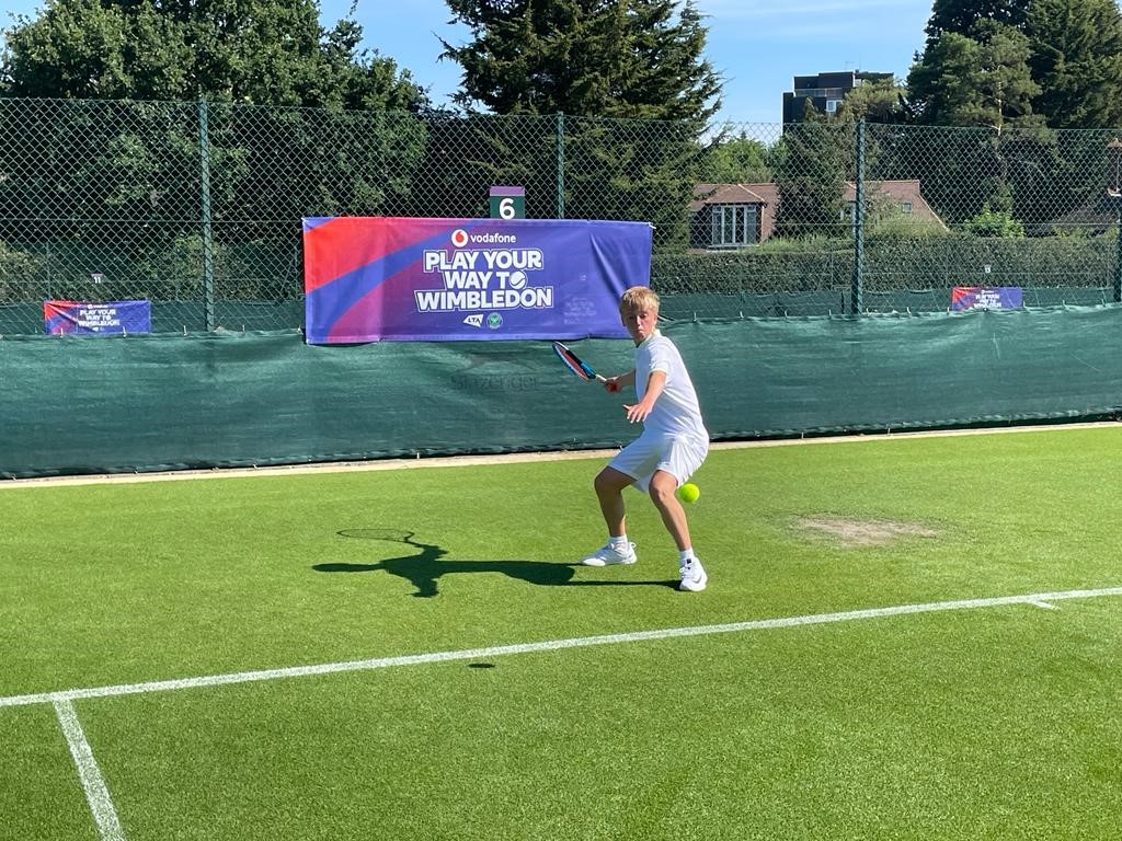 Y9 student Thomas had a busy summer, namely qualifying for the 14U National Finals of the #Vodafone 'Play Your Way to Wimbledon' event. The best players in the UK competed at <a href="/Wimbledon/">Wimbledon</a> and Thomas won 3 of his 5 matches in 30degree heat! What an achievement 🎾🎾🎾 <a href="/Sport_Grange/">Sport | The Grange School</a>