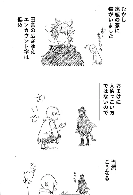 昔不思議に思った猫の行動
を、代理で。
顔を上げたら、いた。
びっくりした。

(1/2) 
