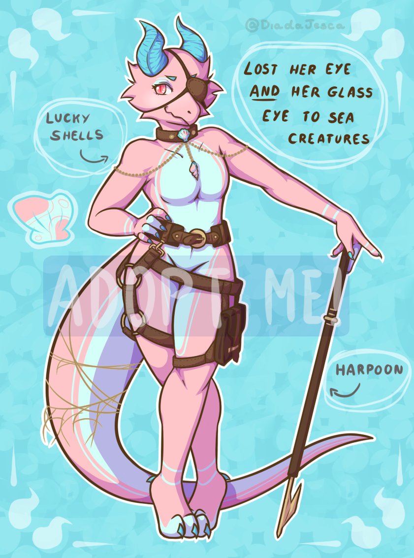 DiadaJesca's tweet photo. ADOPT - Pastel Pirate Kobold!
.
Baby girl baby :3 she's auctioning this week at this link! https://t.co/SDqIcISl2W
 Go check her out!
.
#adopt #adoptable #furry #scalie #kobold #koboldadopt #pastel #pastelcolors https://t.co/fVVQxVoujO