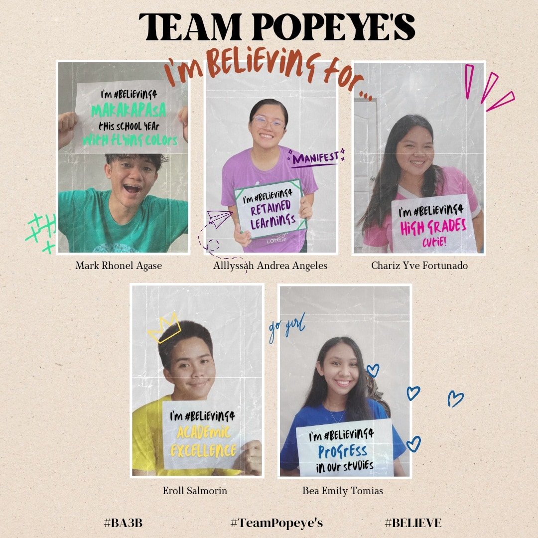 ErollSalmorin27's tweet photo. 𝑬𝒚𝒆𝒔 𝒉𝒆𝒓𝒆 👀 Keep what you believe well in your mind and live to it, no matter what the world may say to the contrary. How about you, what do you believe in? ✨

#ManaSci
#TeamPopeyes
#BA3B
#Salmorin2022
#believe https://t.co/FoqaEU1yq4