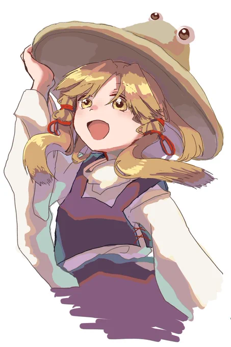 諏訪子様を描きました 