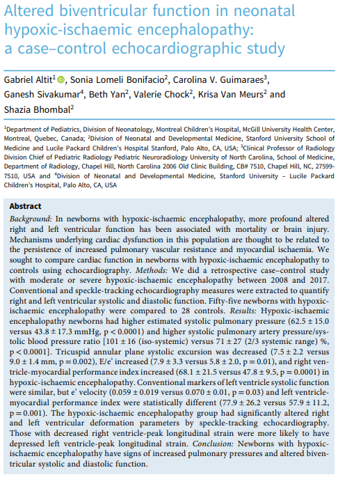 CardioNeo's tweet photo. @StanfordNeo @SBhombalK3 @VChockMD @SBonifacioNeo @HopitalChildren Describing some of the significant cardiac alterations in the HIE infants. https://t.co/3owWv18A3x https://t.co/G6FBTU6Q0T