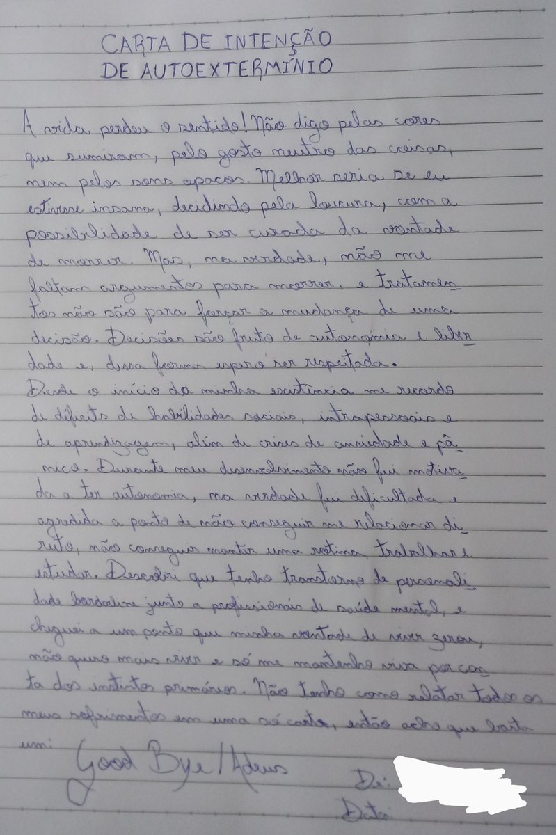 luisedubresil's tweet photo. Assinada na data de hoje. Ela estará comigo e talvez não seja repassada a ninguém porq vai servir como prova do que vai acontecer. Ainda tem outros dois textos que escrevi que vou divulgar mais tarde. https://t.co/ja8vQzUH0n