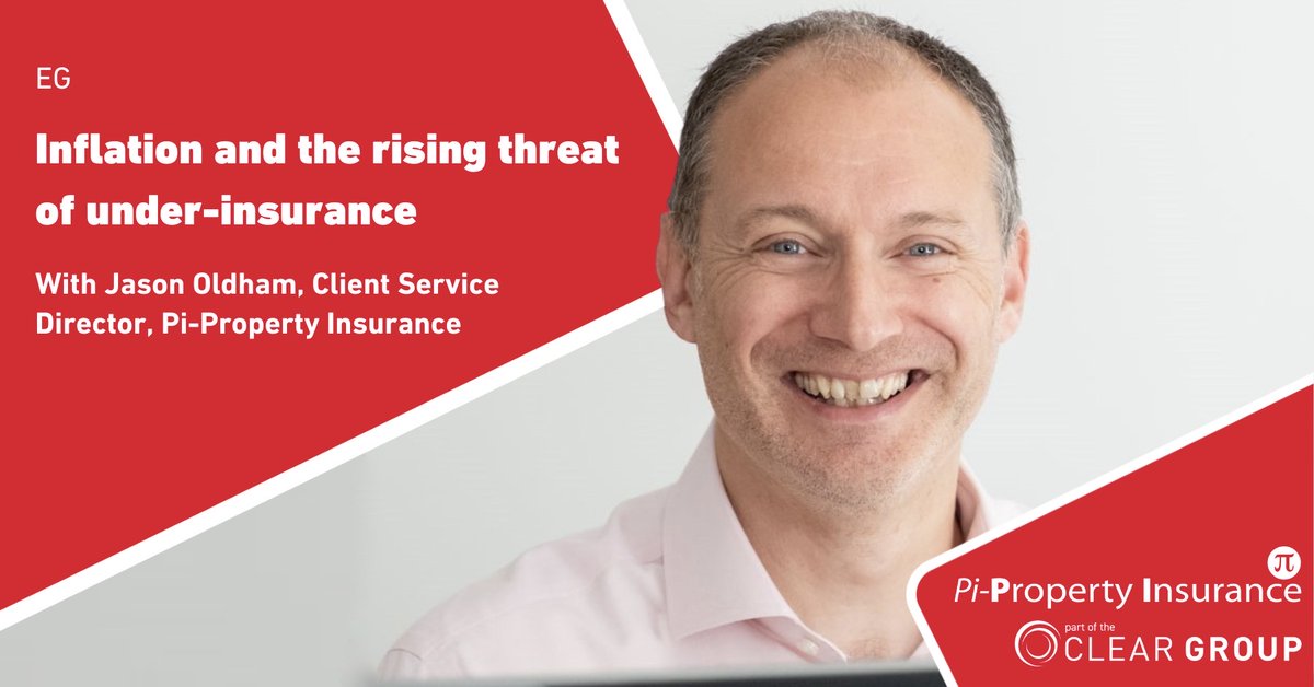 PiPropertyIns's tweet image. Jason Oldham, Client Service Director at Pi-Property Insurance, recently published an article through @egpropertynews about inflation and the rising threat of under-insurance.

Read it here 👉 bit.ly/3esps0Q