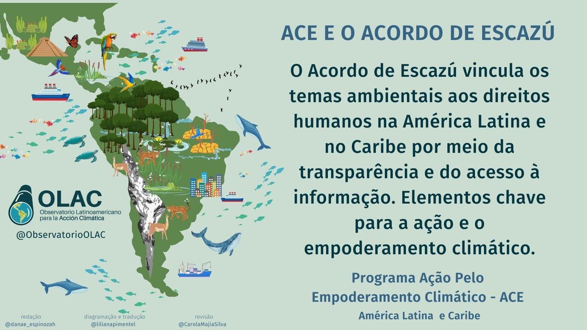 OlacLAC's tweet photo. É crucial abordar as diferentes Agendas Ambientais Internacionais de modo transversal e integrado.
#ACE e #Escazú são exemplos de que é possível fazê-lo!
Em breve todo o grupo do OLAC anunciará os próximos passos da campanha ACE e de outras iniciativas! #OlacACE #Amazonia https://t.co/lWS5DXvGMF