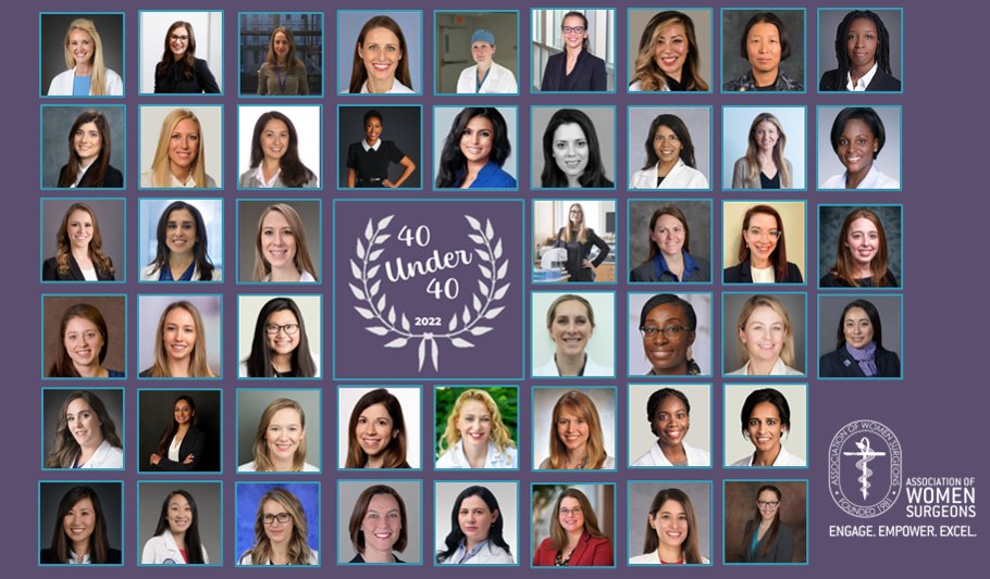 AWS would like to congratulate these outstanding 40 under 40 surgeons. Over the next 40 days leading to the AWS conference in October, we will highlight each of these future leaders in surgery. Join us in congratulating and amplifying these amazing women. #AWS2022 #AWSturns40