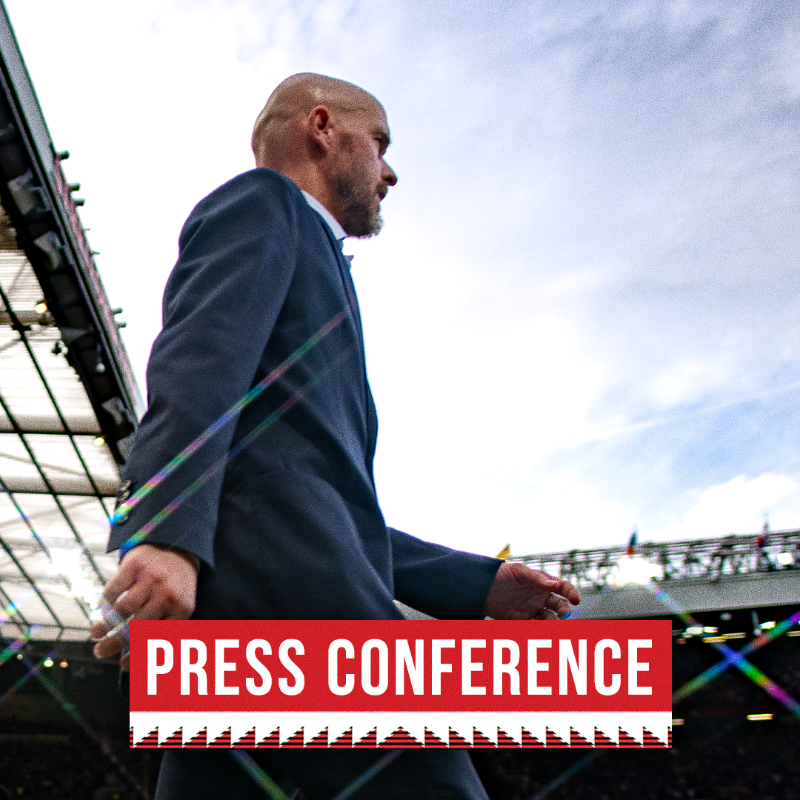ManUtd's tweet photo. 🔊 Set to face the media... 

Erik and @DalotDiogo will speak during today's #UEL press conference — watch live in our app in 1️⃣5️⃣ minutes 👇

#MUFC