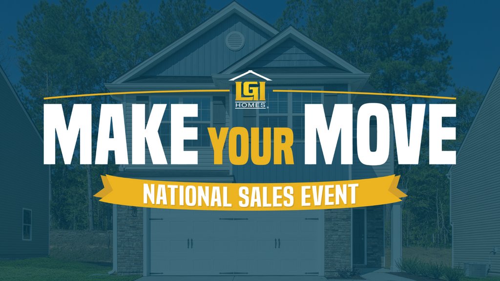 Take advantage of the amazing deals going on during LGI Homes' National Sales Event, Make Your Move! Enjoy the best deals of the year now through Oct. 9th. l8r.it/xFRz