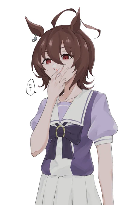 脳みそ使い過ぎて鼻血出すタキ…(歪#アグネスタキオン 