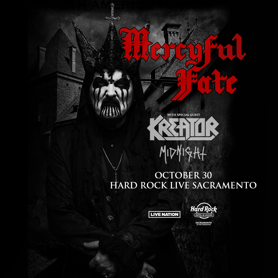 A Dangerous Meeting Awaits… 😈 <a href="/MercyfulFate_HQ/">Mercyful Fate</a> returns with special guests <a href="/kreator/">Kreator</a> and Midnight on October 30! Get your tickets 9/9 @ 10AM PST.