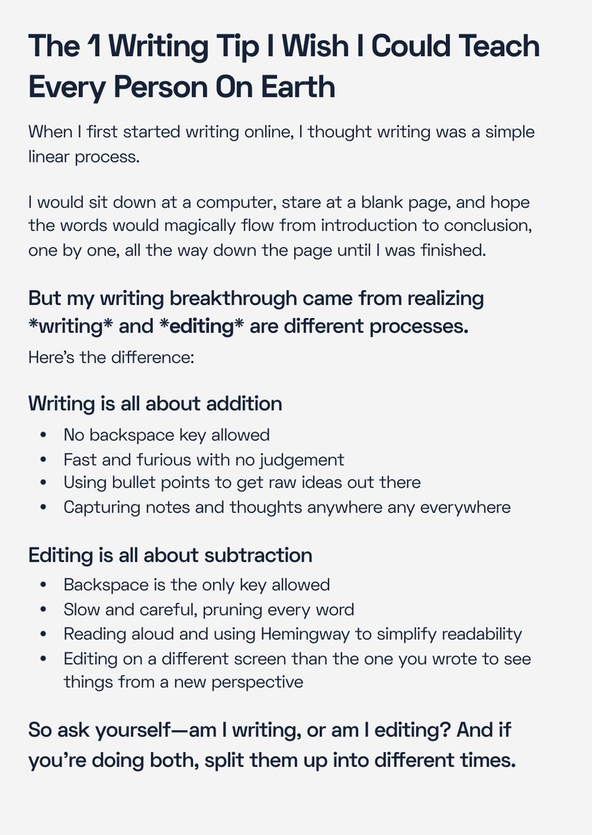 dickiebush's tweet photo. The 1 Writing Tip I Wish I Could Teach Every Person On Earth: https://t.co/8vFaZn4ot3
