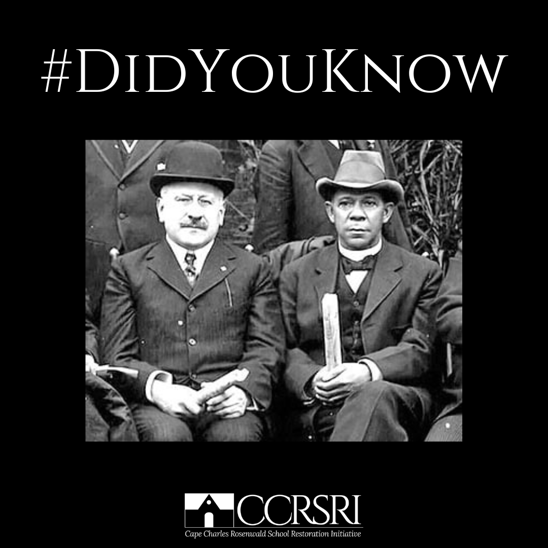 CCRosenwald's tweet photo. #DidYouKnow due to experiencing profound racial disparities in the rural South Booker T. Washington dreamed of a school for Black communities that could help begin to lift them out of poverty. Learn more about how #CapeCharlesElementary came to be. https://t.co/9vPl6PRvlH #CCRSRI https://t.co/iULYU7Iqvb