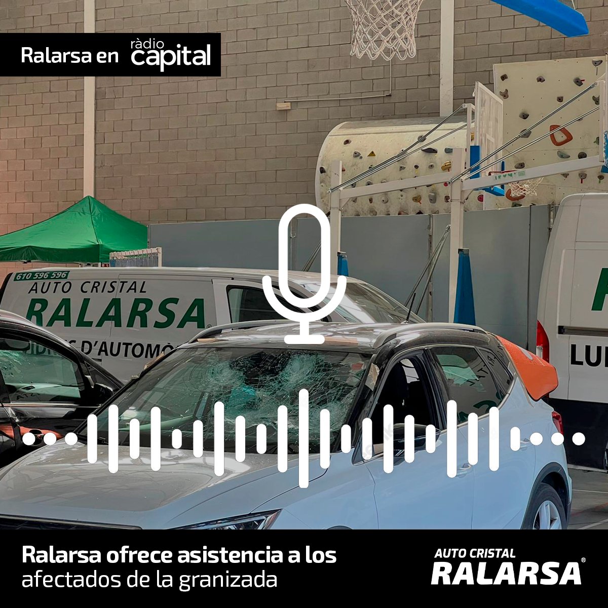 Ralarsa_ES's tweet photo. ¡Otra radio que explica nuestra actuación en La Bisbal d’Empordà tras el #pedrisco y #granizo caído ⛈️ @capitalemporda 🎙️

¡Gracias por dar voz a nuestra labor en la reparación y sustitución de lunas de vehículos! 

#AutoCristalRalarsa #CaryGroup #SeguimientoenlaBisbal https://t.co/dtnamOC8D8