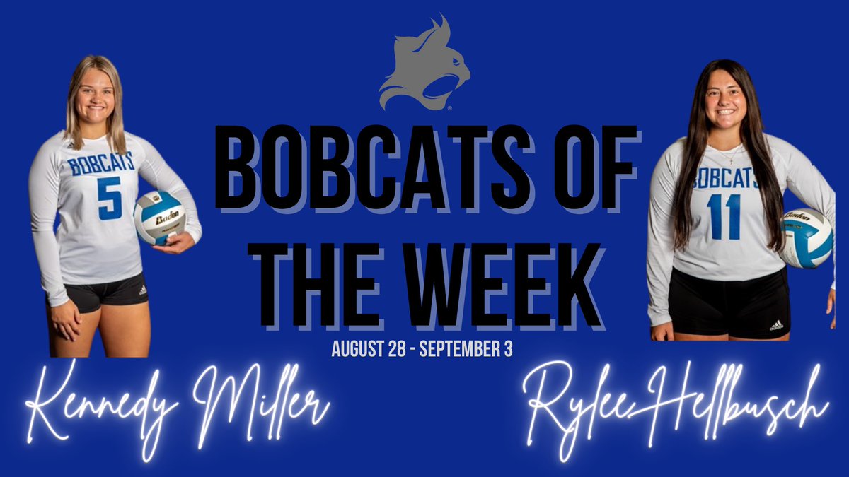 PSCBobcatVball's tweet photo. Congratulations to Kennedy & Rylee on being named Bobcats of the Week! These two demonstrated team values consistently throughout the week!
#pscvball | #ClawsOut | #Trust | #Unity | #Compete | #GoBobcats | #PeruState155 https://t.co/90AVVVzpfa