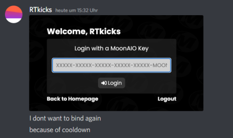 moon_aio's tweet photo. 🚨🚨A group of scammers trying to sell @moon_aio  keys
Please be awere from them 
They gonna act like this: 

if you want to buy a key please dm me or any admin/owner to be sure  
Teohhh#4363 - 691665842244419586 
we'll manually check. 

@ChrisSm34843753 RTkicks#6392 SCAMMER https://t.co/Me0AVAIorI