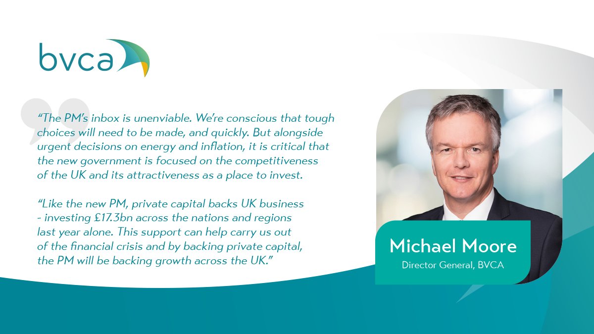 Our Director General, @mooremichaelk, spoke to @PEI_news today about the appointment of the new Prime Minister and how her near-term priorities could affect the #privatecapital industry. Read what he had to say 👇