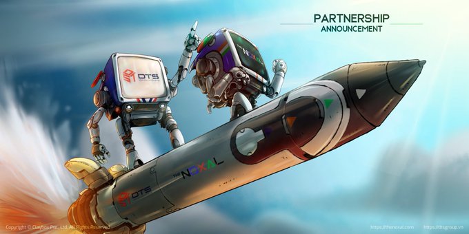 NfCopy's tweet image. PARTNERSHIP ANNOUNCEMENT 

We are delightful to announce that DTS Communication Technologies Corporation has now become the strategic partner of The Noxal. Can't wait for the next stage of The Noxal! 
Started from the bottom now we The NOXAL!

#thenoxal #DTS #NFTs #SOL #SolanaNFT