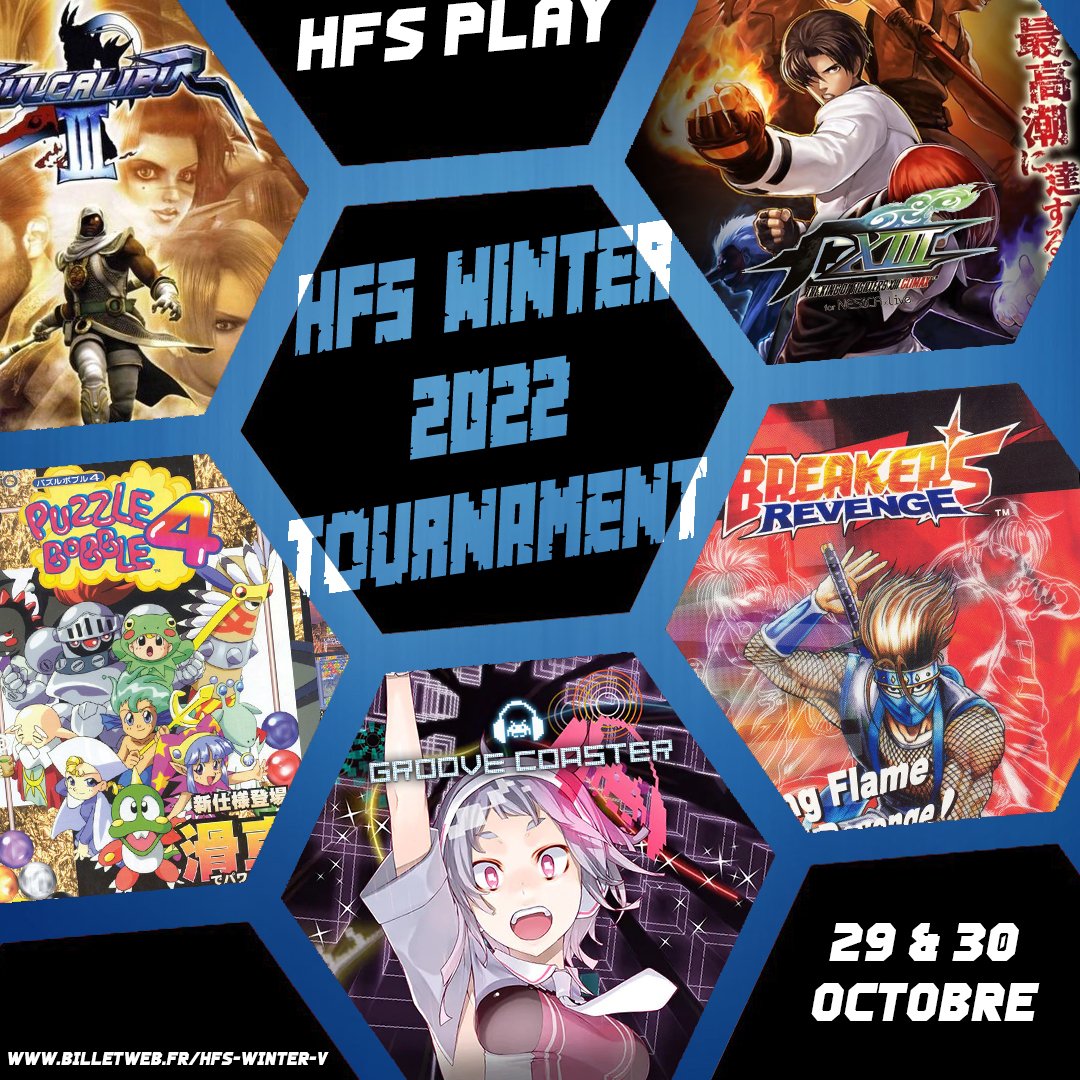 HFSplay's tweet photo. La sélection des tournois des familles pour le #HFSWinter. Il y en a pour tout le monde !!
Le HFS Winter se déroule les 29 et 30 octobre à la salle des fêtes de Brinay (Vierzon)
infos et réservation: https://t.co/xc74wQ8Jk4
#Arcade @BreakersDojo @Balier2 @Keikunnnnn_ https://t.co/GsYfcg4GxG