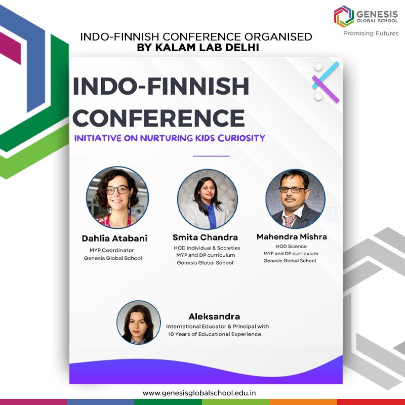 GenesisGSchool's tweet photo. The interaction was prolific, and the speakers discussed the education system in their countries and how Genesis Global School is leading the quality and holistic education in India.
#IndoFinnishConference #educationispower #conference #GGSteam #GenesisGlobalSchool #GGS https://t.co/koCdV2vrlv