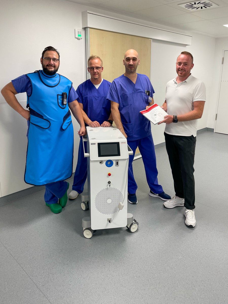 IMP_Urology's tweet photo. Wir freuen uns, dass wir den europaweit ersten EMS LaserClast Thulium Power an das Klinikum Ludwigsburg ausliefern konnten. 

Wir bedanken uns für das Vertrauen und wünschen viele erfolgreiche Einsätze.

#Urologie #Endourologie #Medizintechnik #MedTech #LaserClast #ThuliumFiber https://t.co/XktS16mrsx