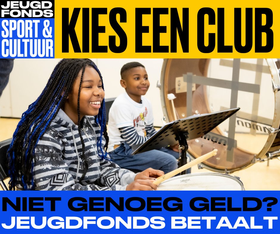 Steeds meer gezinnen hebben moeite om de muziekles van hun kinderen te betalen. Elk kind verdient het om mee te doen! Het Jeugdfonds en het Leerorkest helpen. Ga naar kieseenclub.nl. #kieseenclub
